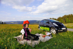 Im Urlaub mit dem iOn Elektroauto unterwegs. Im Urlaub mit dem iOn Elektroauto unterwegs.